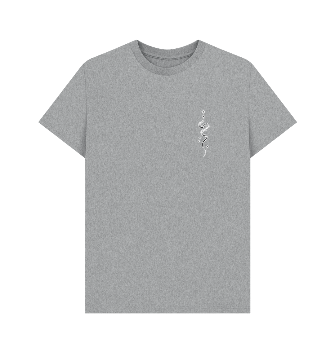 Athletic Grey Starry Snake Accent Pocket Men's T-Shirt