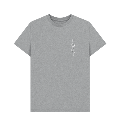 Athletic Grey Starry Snake Accent Pocket Men's T-Shirt