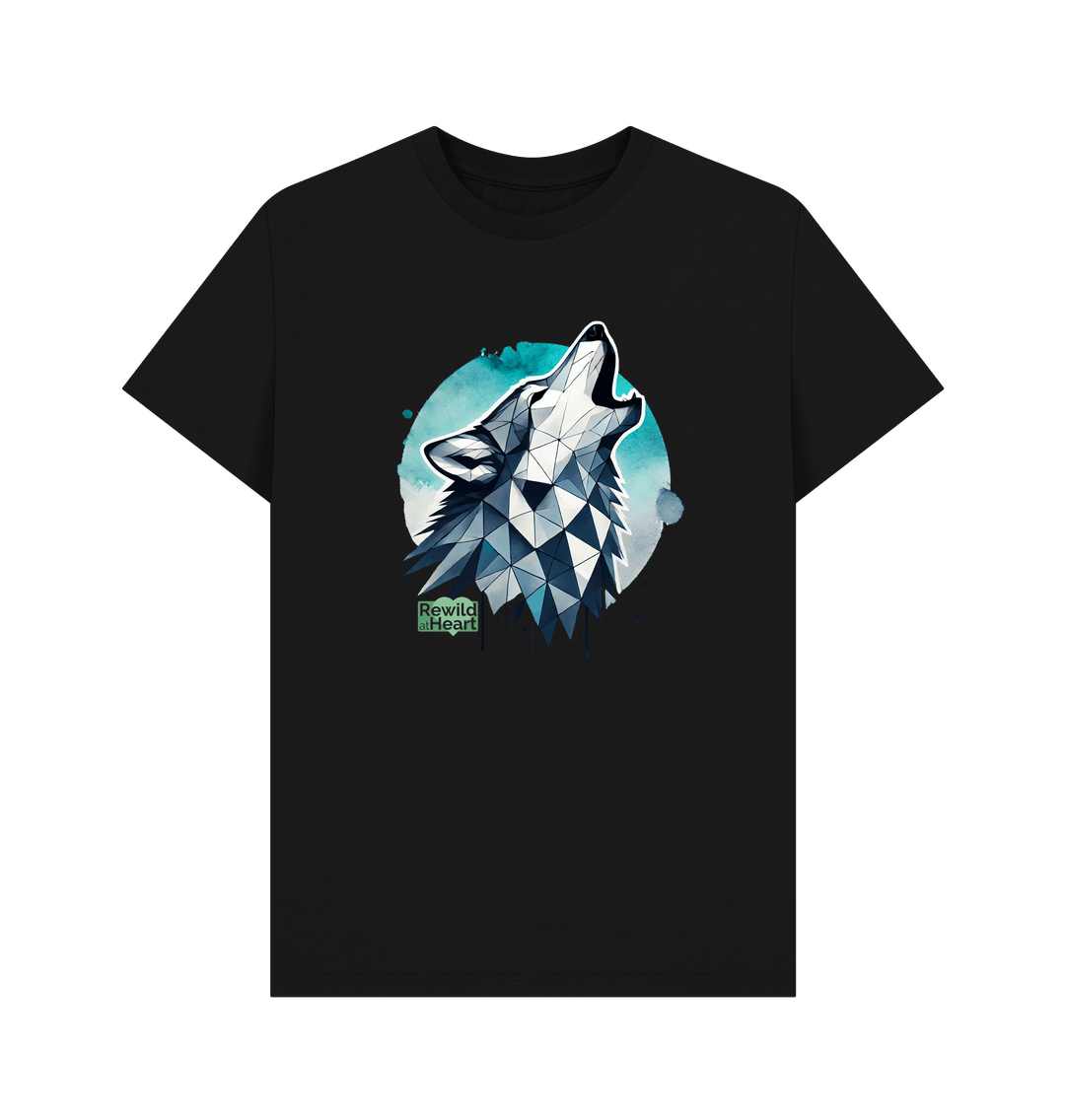 Black Primal Wolf Howl Men's T-Shirt