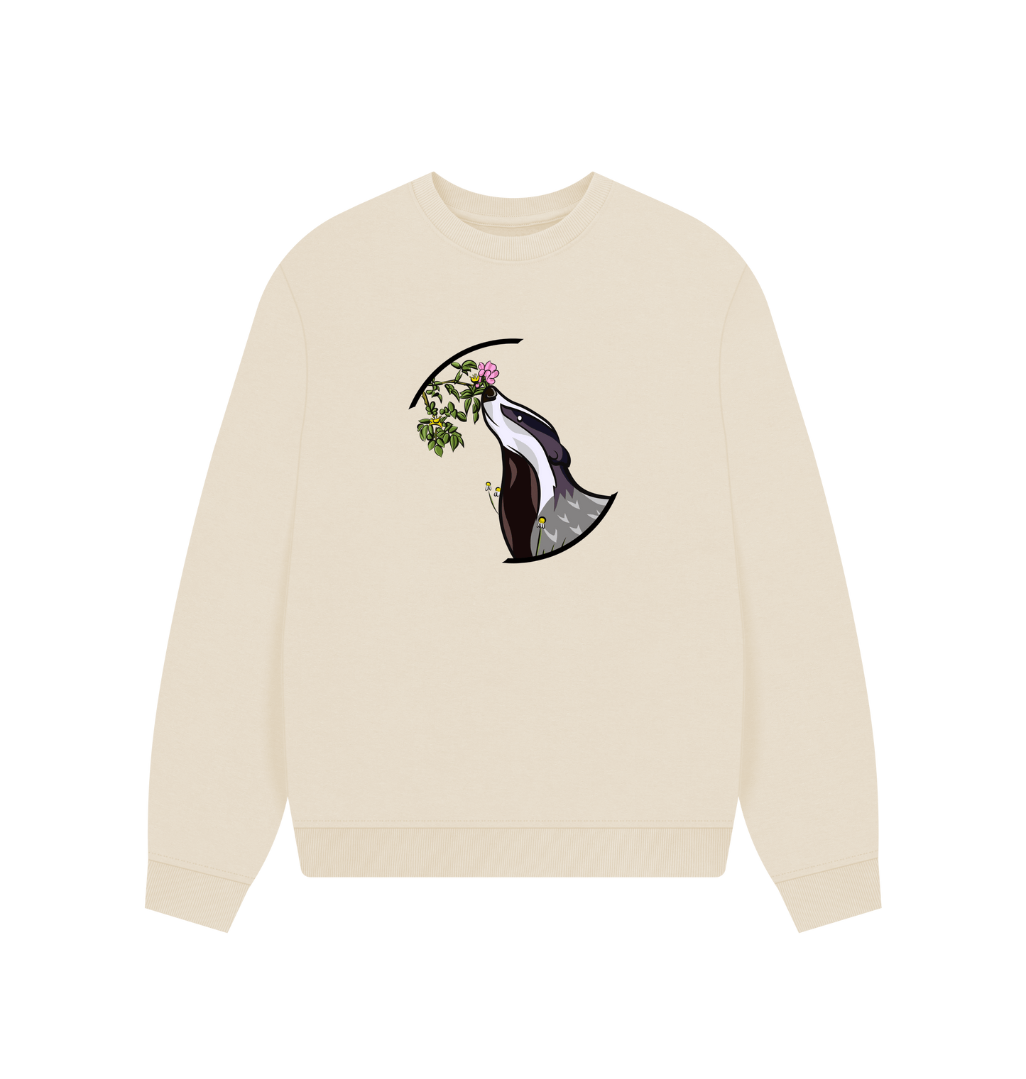 Oat Printed Sweater Front