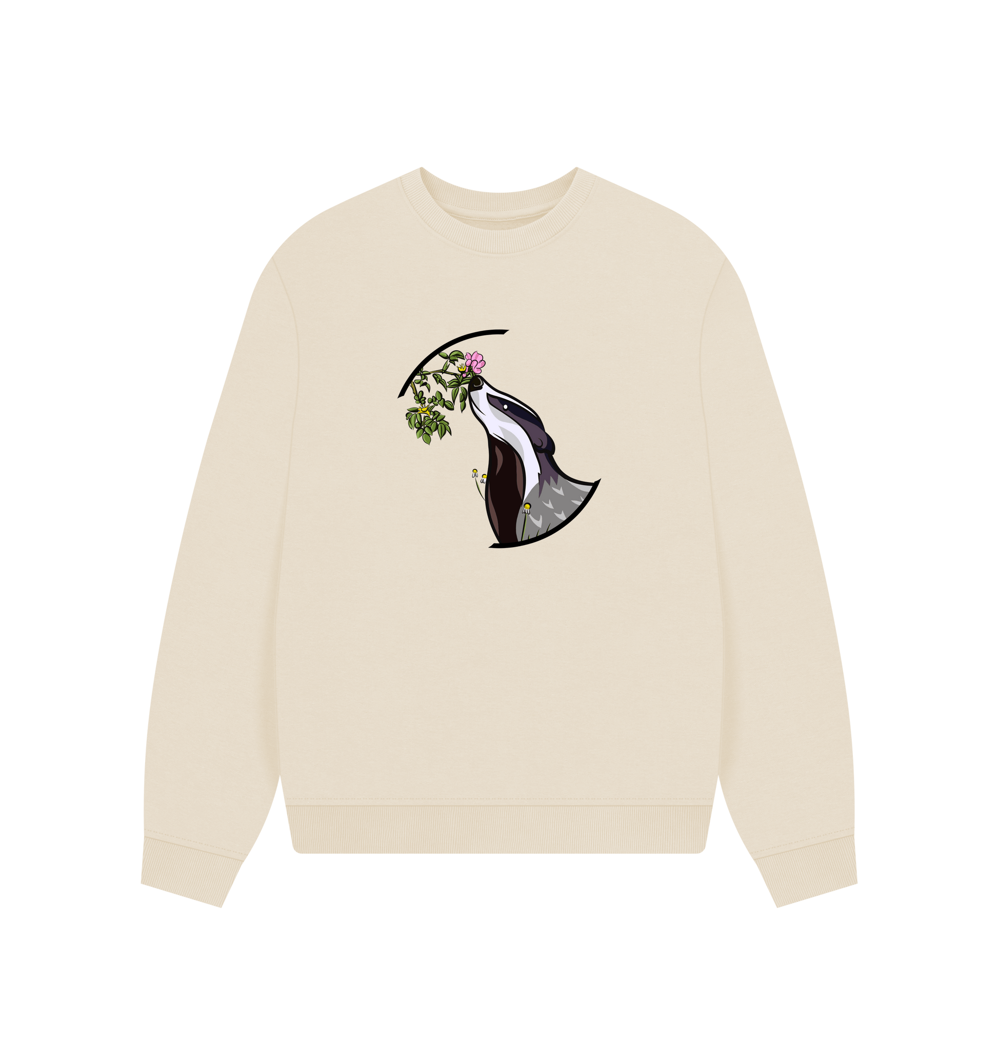 Oat Printed Sweater Front