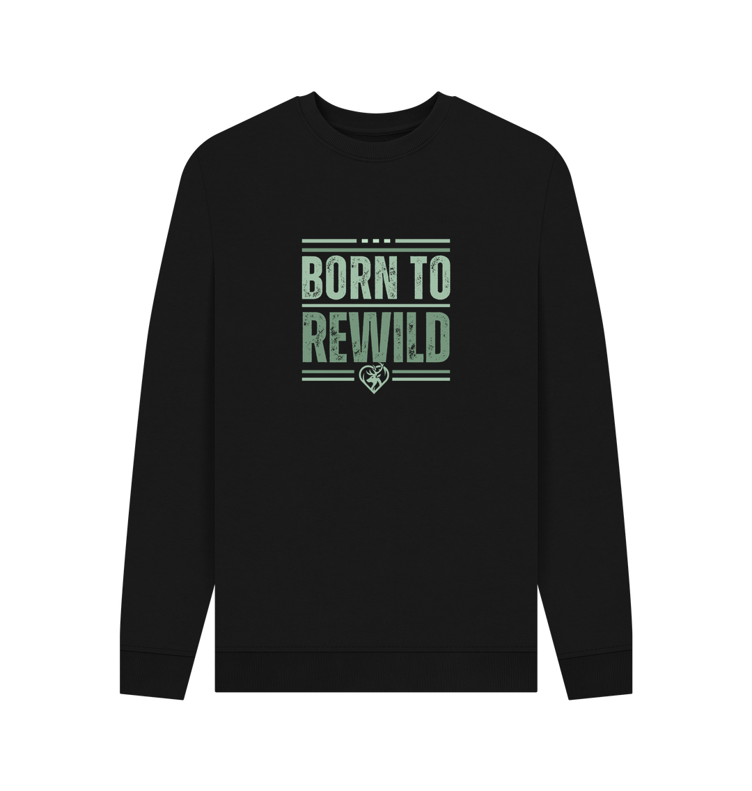 Black Born to Rewild Men's Sweater