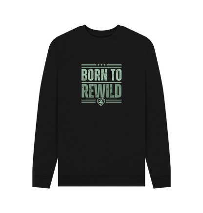 Black Born to Rewild Men's Sweater