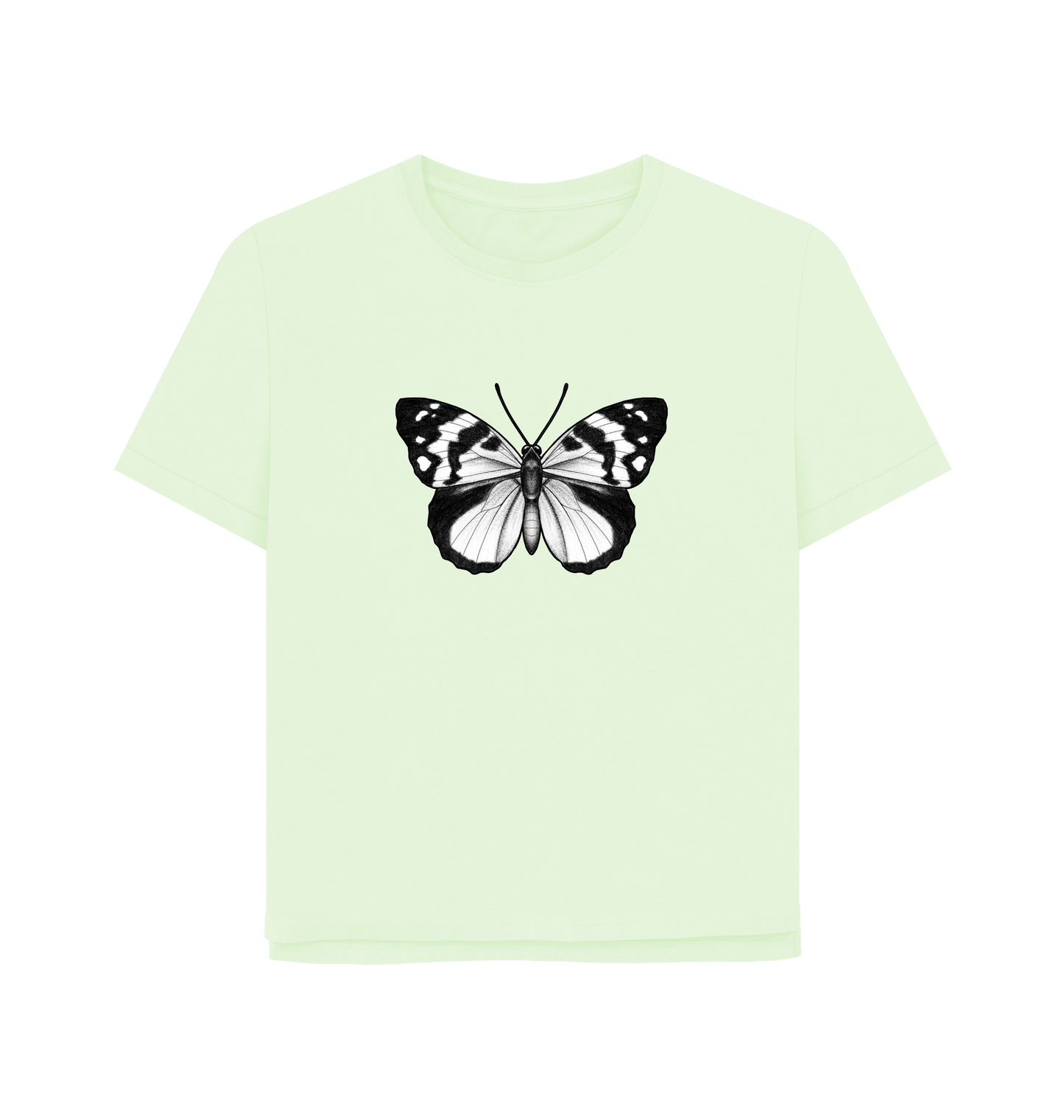 Pastel Green Printed T-shirt Front