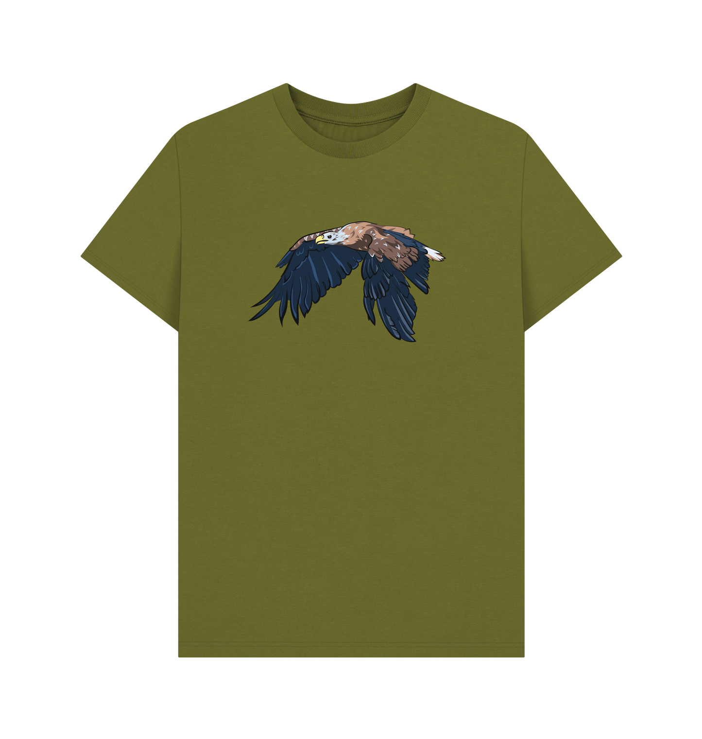 Moss Green Printed T-shirt Front