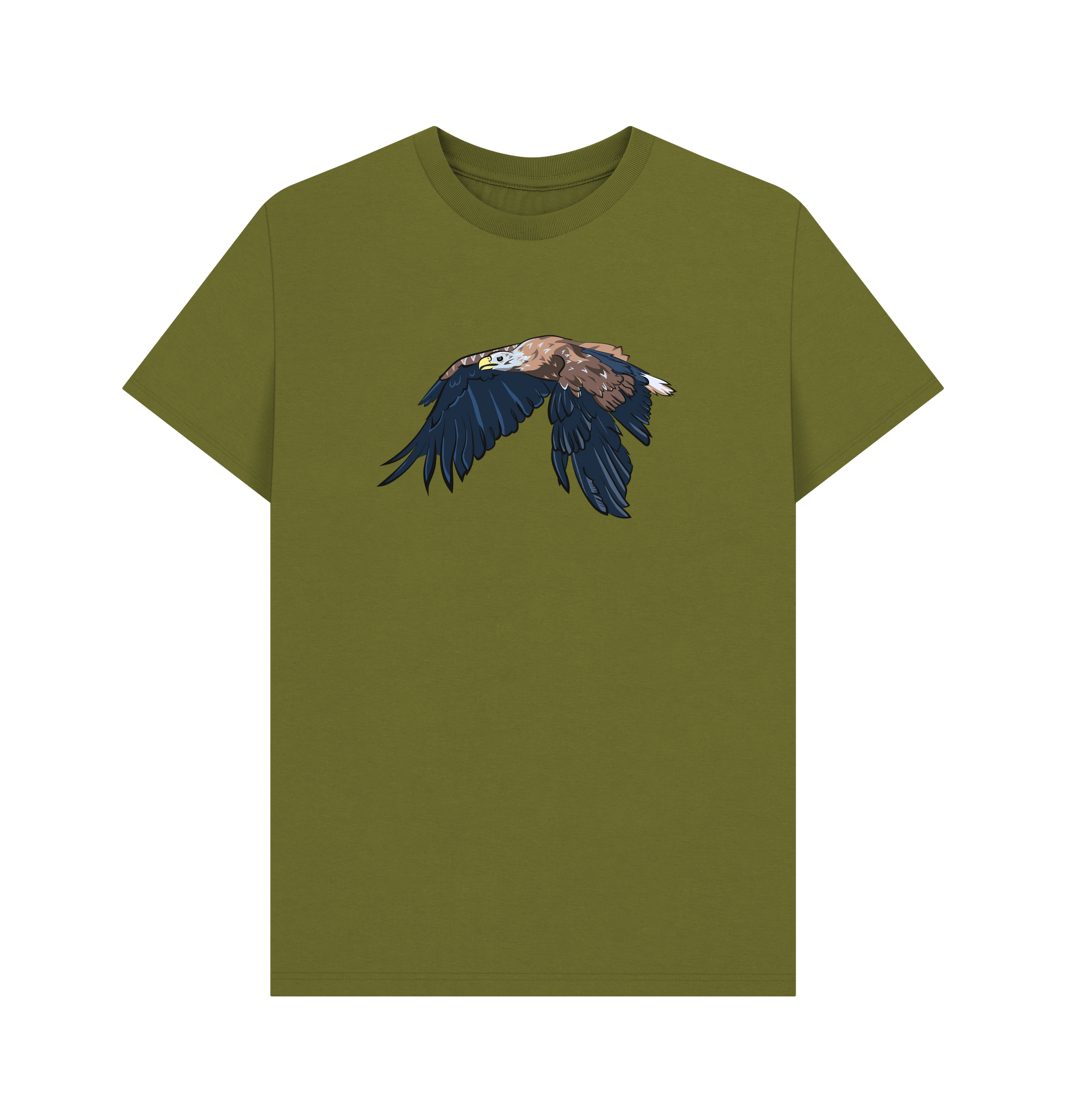Moss Green Printed T-shirt Front