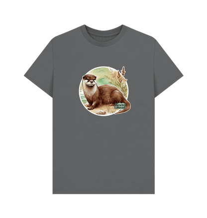 Slate Grey Riverside Otter Men's T-Shirt