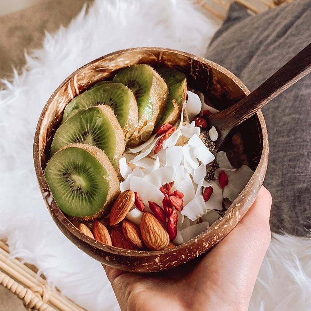 Double Coconut Bowl and Spoon Set