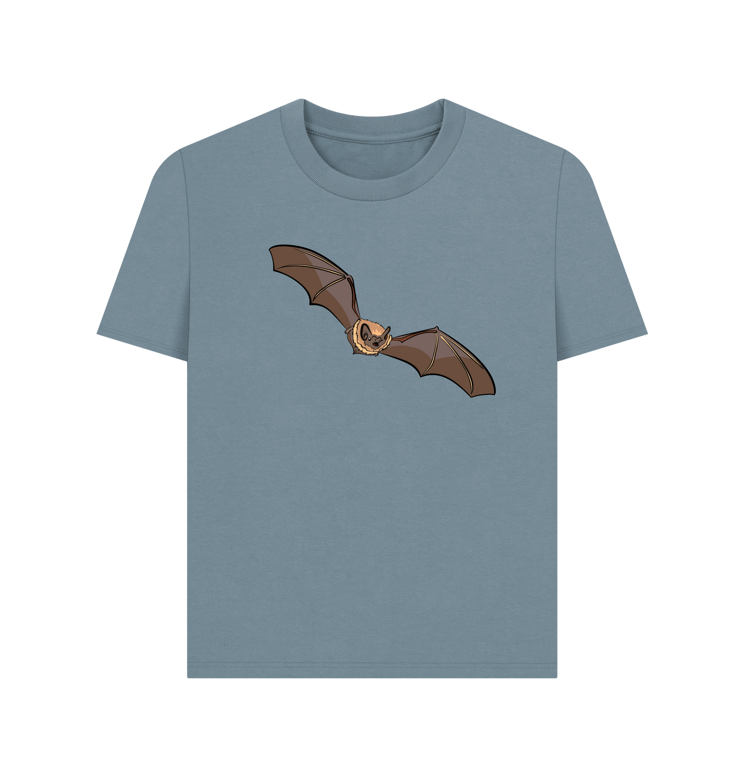 Stone Blue Printed T-shirt Front