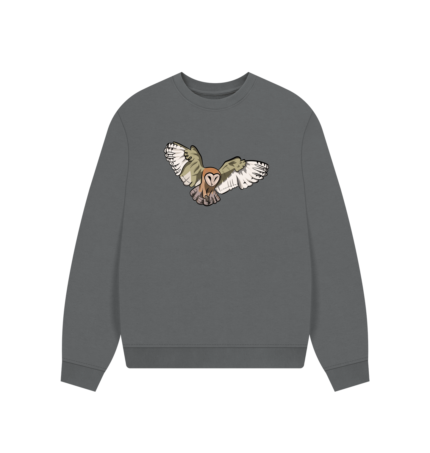 Slate Grey Printed Sweater Front
