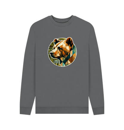 Slate Grey Printed Sweater Front