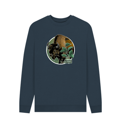 Navy Blue Bison Woodland Men's Sweater