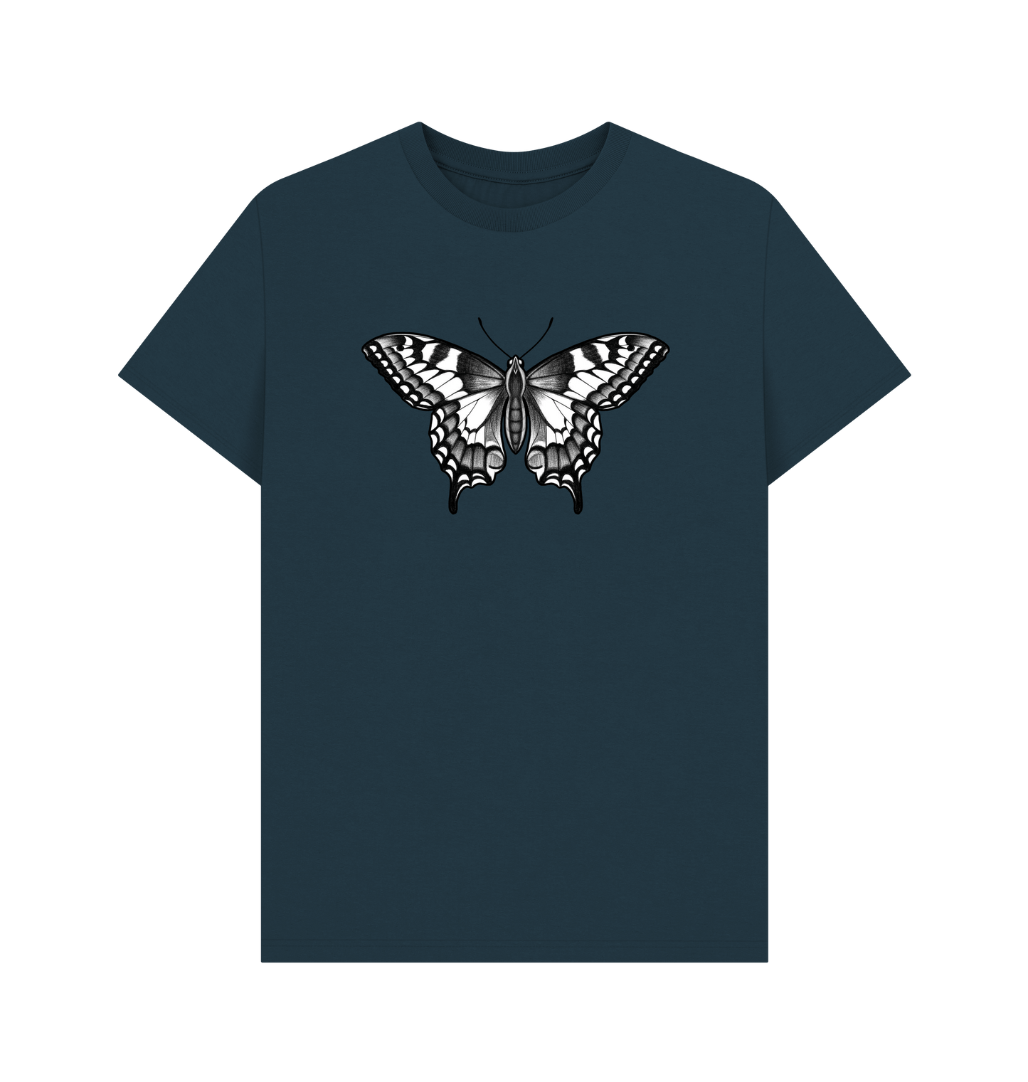 Denim Blue Printed T-shirt Front
