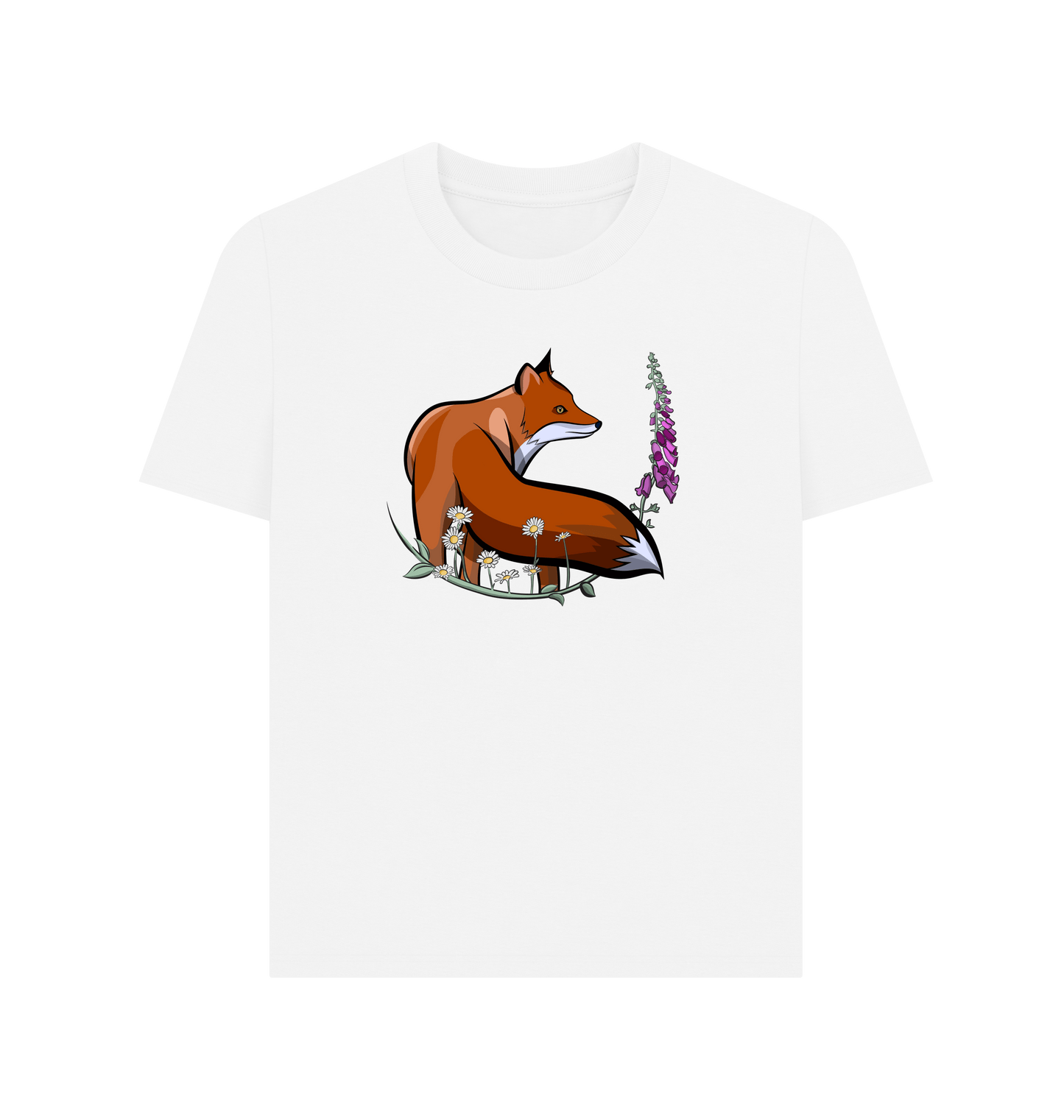 White Printed T-shirt Front