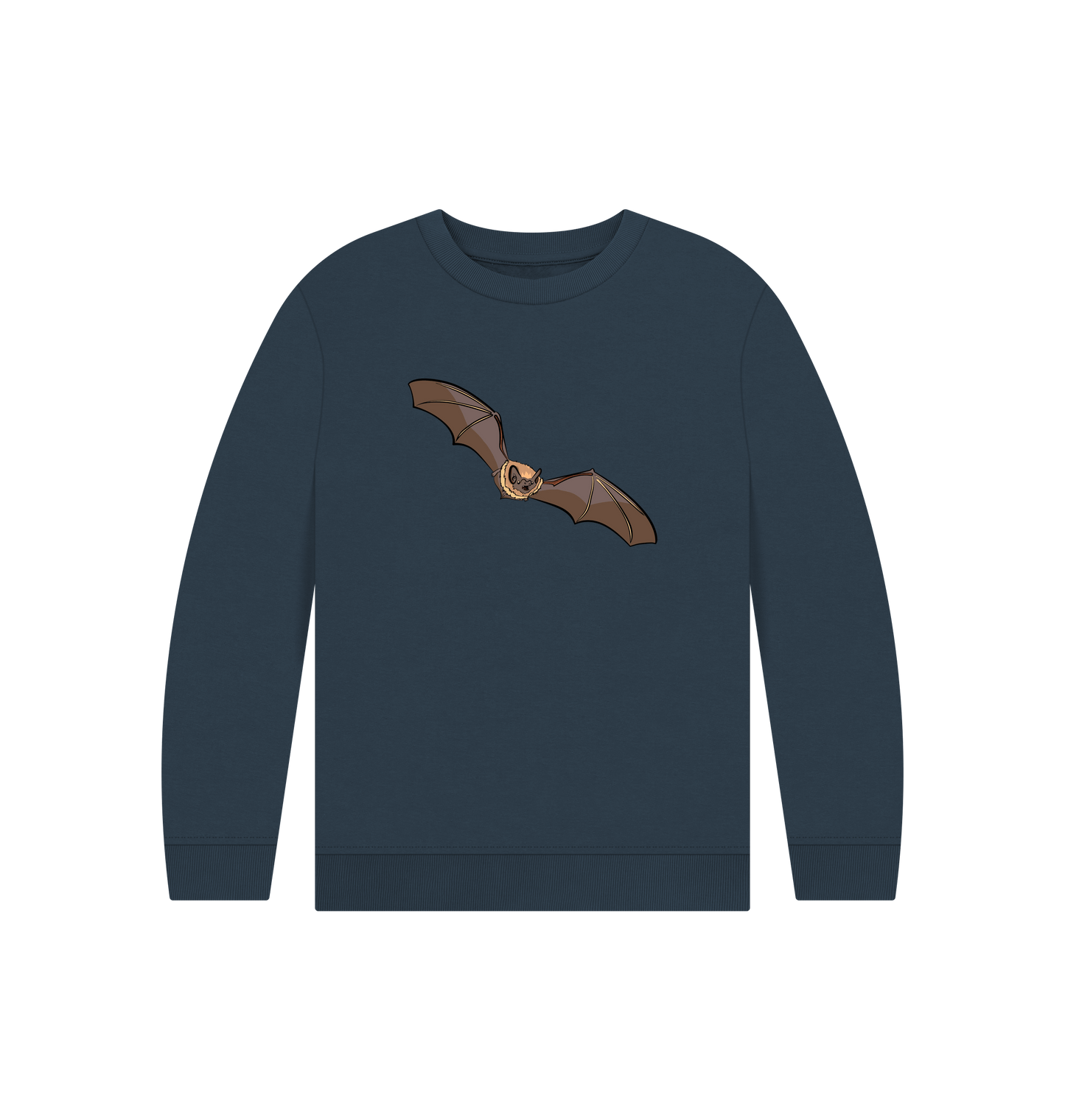 Navy Blue Printed Kids Jumper Front