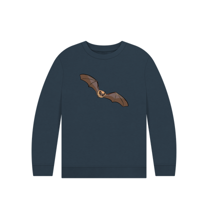 Navy Blue Printed Kids Jumper Front