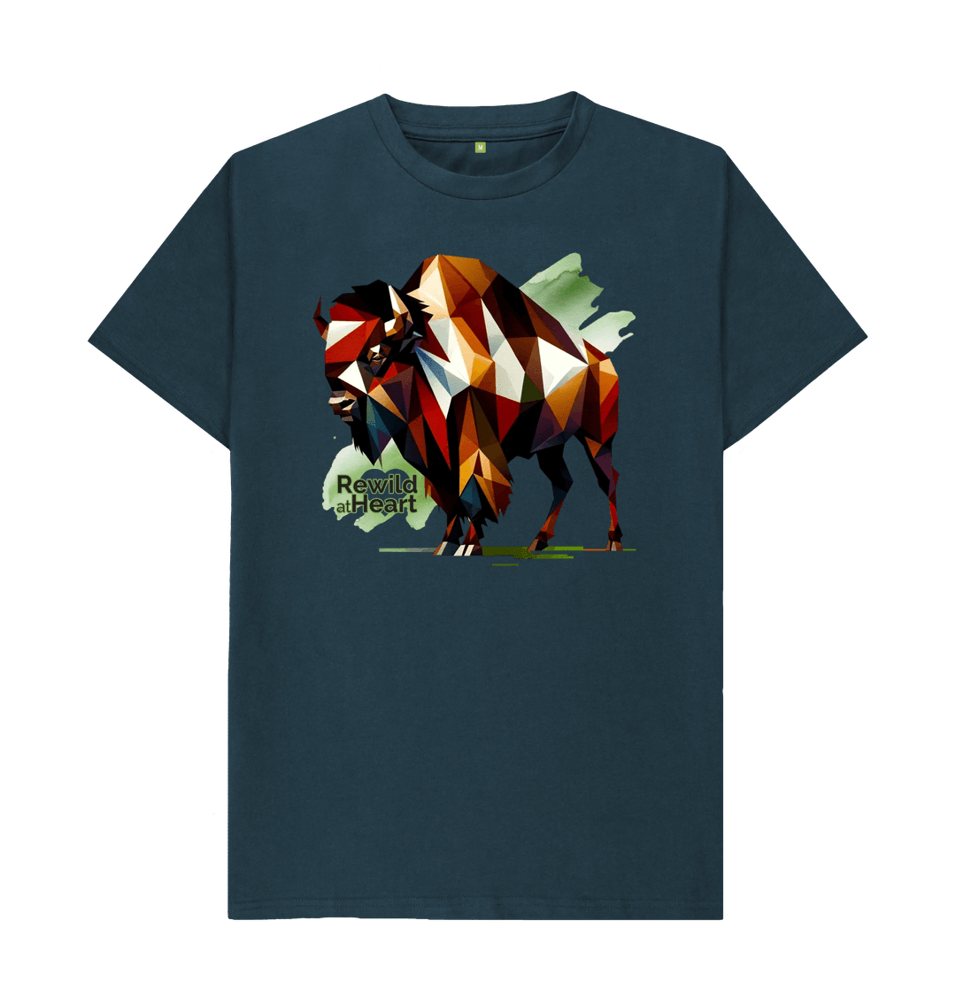 Denim Blue European Bison | Men's T-Shirt