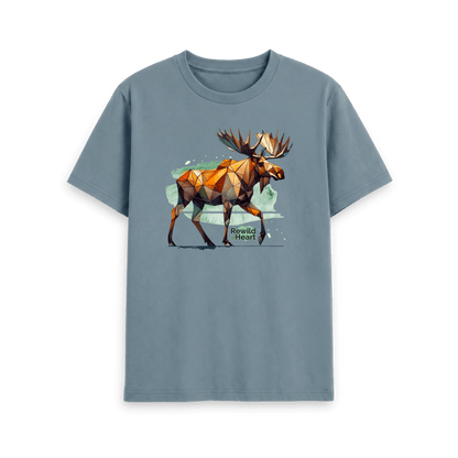 Stone Blue Printed T-shirt Front