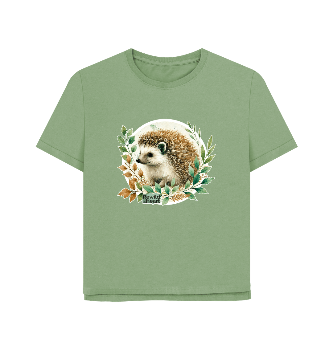 Sage Hedgehog Harmony Women's Relaxed-Fit T-Shirt