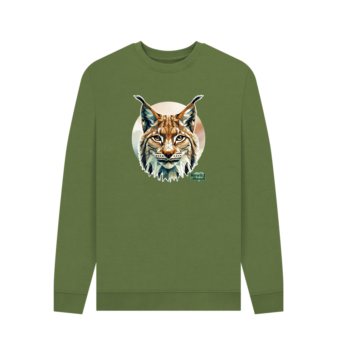Khaki Printed Sweater Front