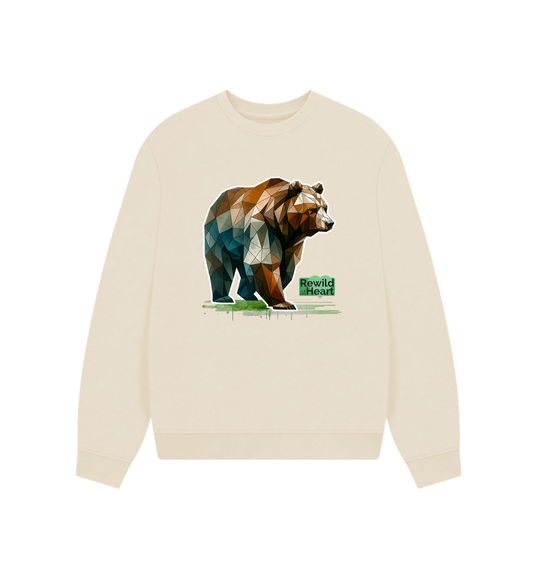 Oat Spirit of the Brown Bear Women's Oversized Jumper