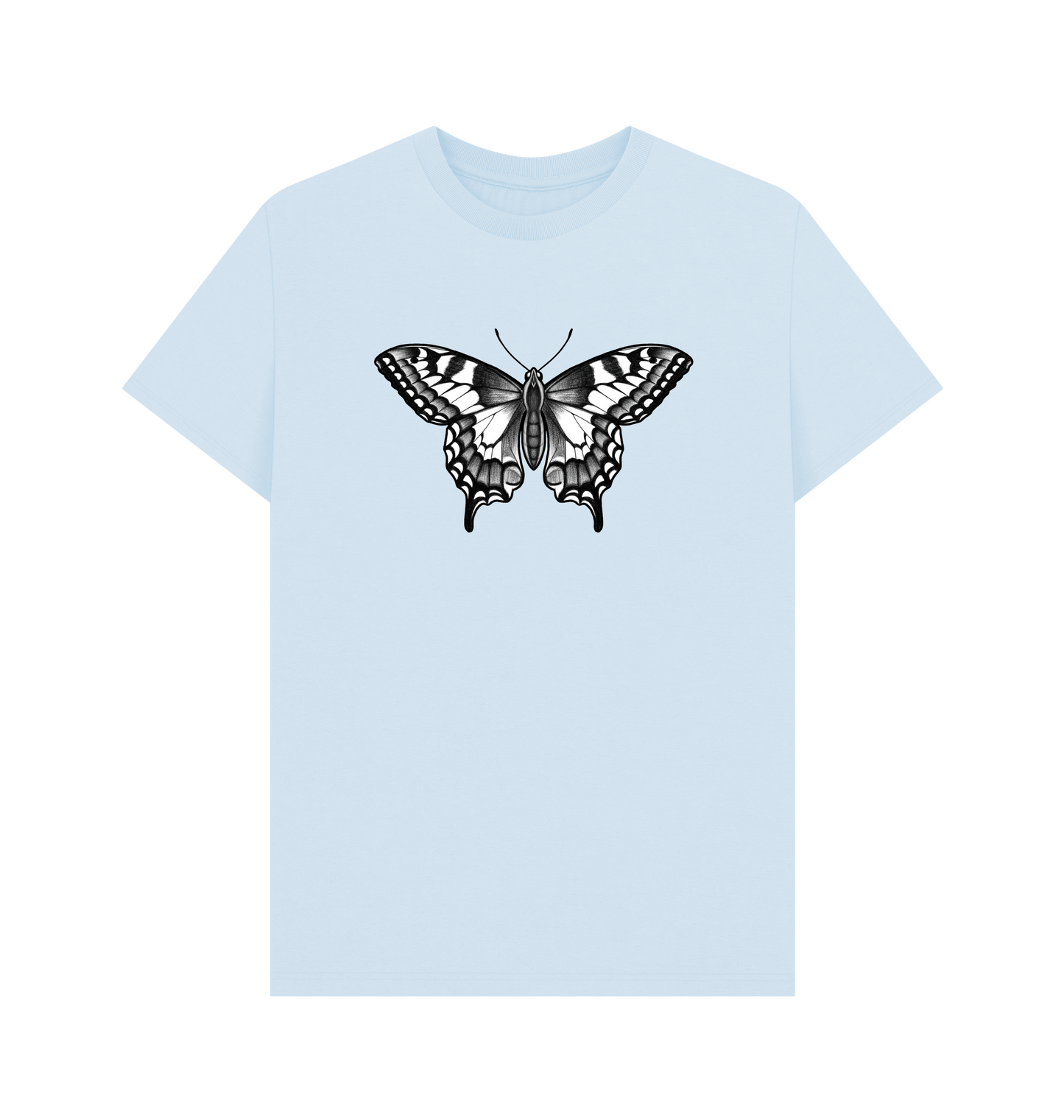 Sky Blue Printed T-shirt Front