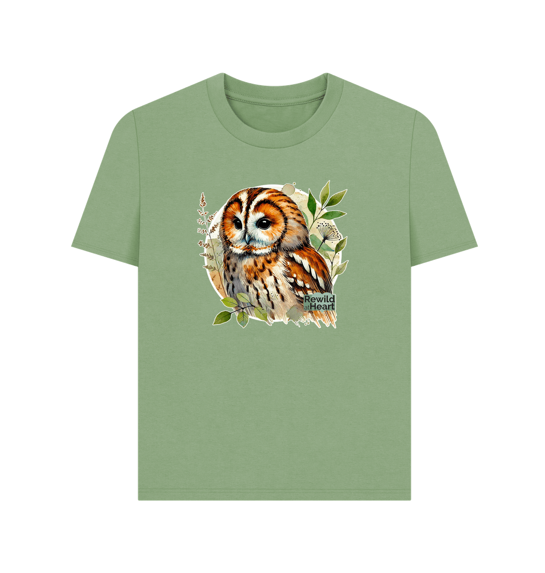 Sage Tawny Owl Forest Women's Classic T-Shirt