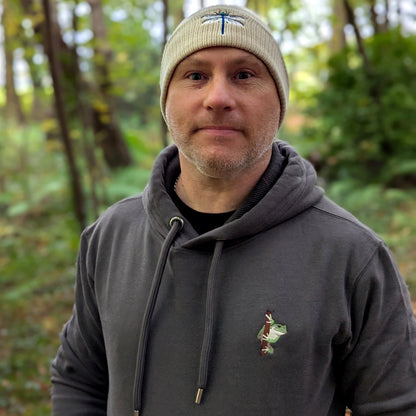 European Tree Frog Embroidered Unisex Hoodie