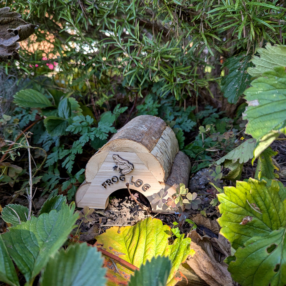 Frog Log & Toad Abode – Sustainable Garden Shelters | Rewild at Heart