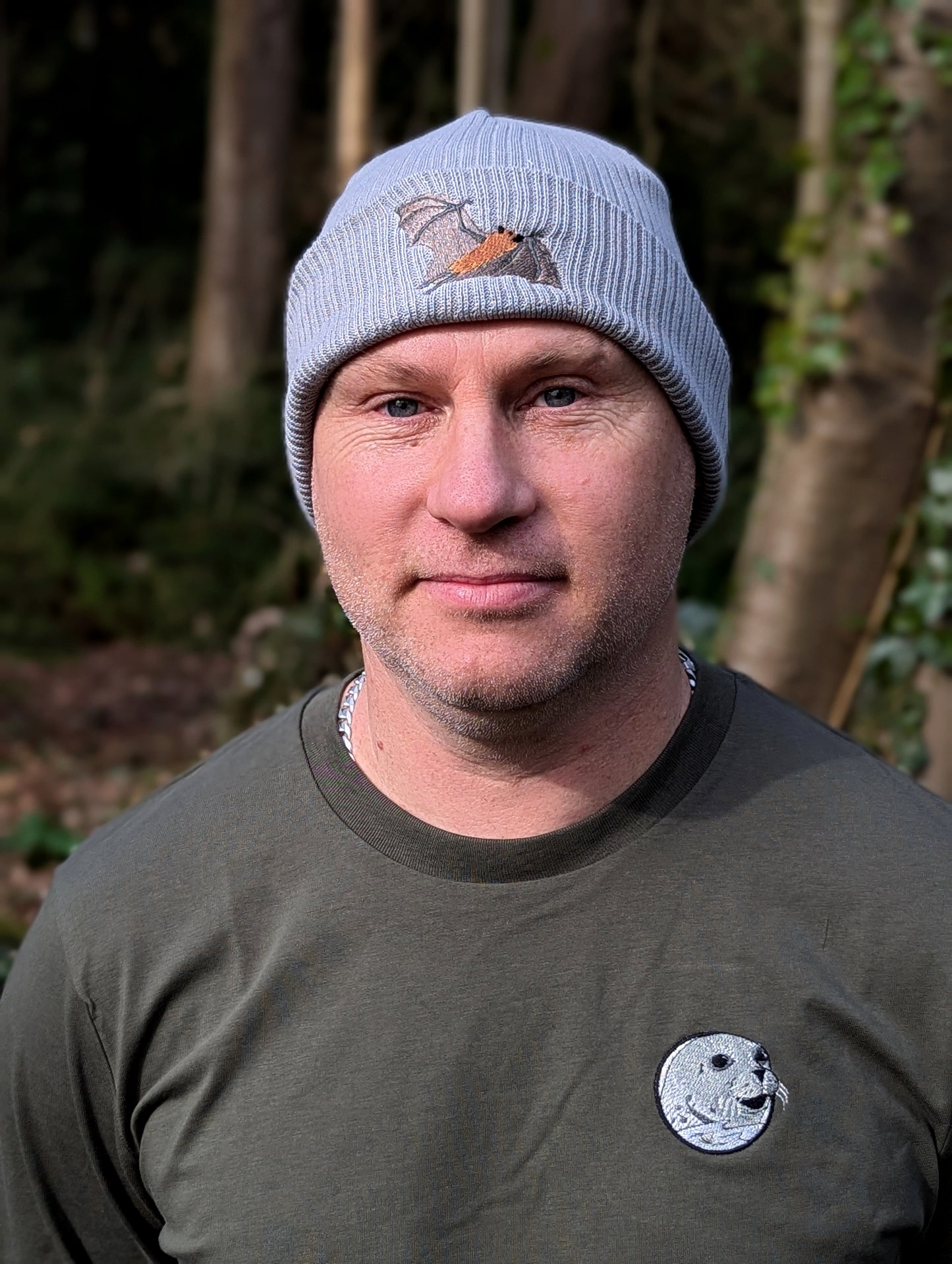 Fruit Bat Embroidered Beanie