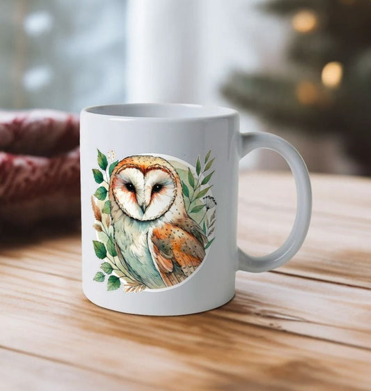 Barn Owl Woodland Mug