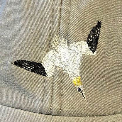 Closeup photo of the Gannet embroidery design