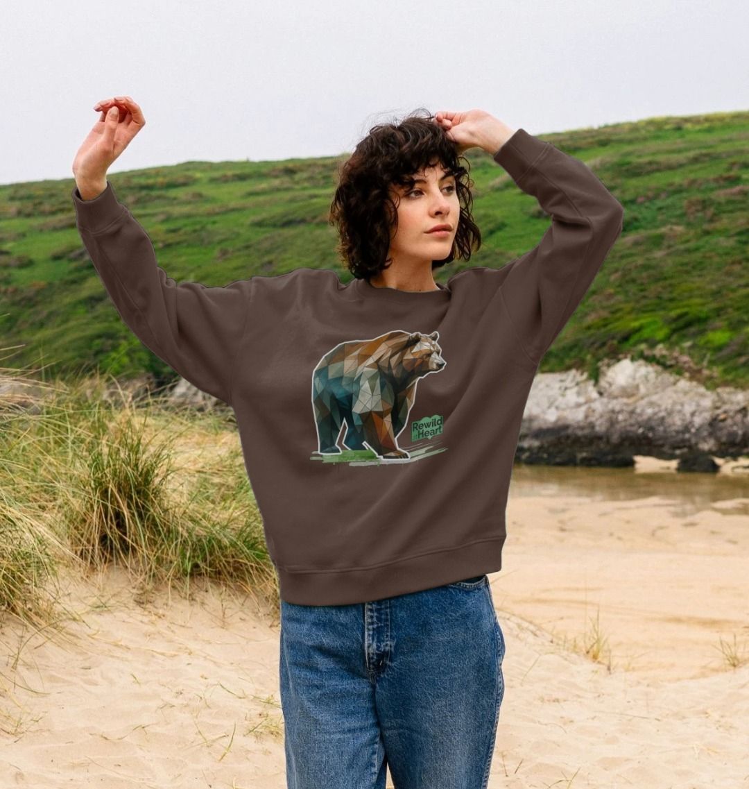 Spirit of the Brown Bear Women's Oversized Jumper