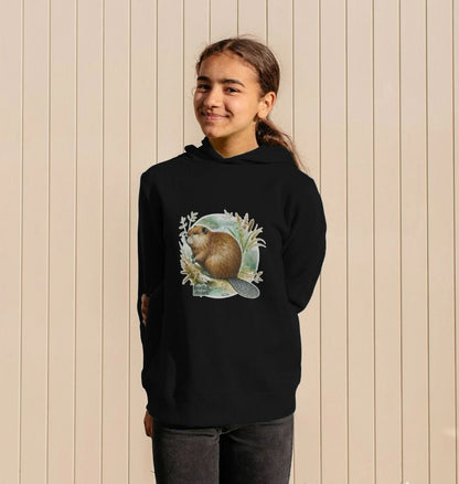 Beaver Riverbank Kids Hoodie