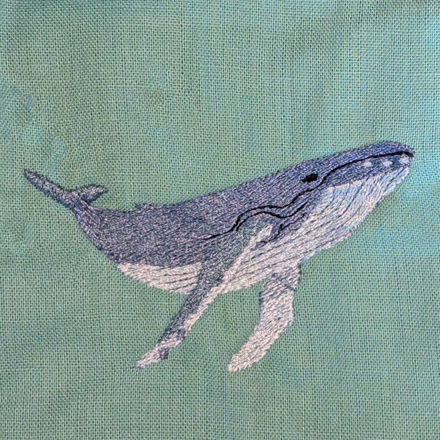 Humpback Whale Embroidered Ladies Hoodie