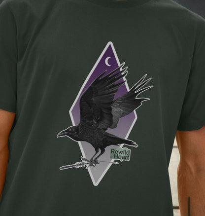 Raven Moon Crescent Men's T-Shirt