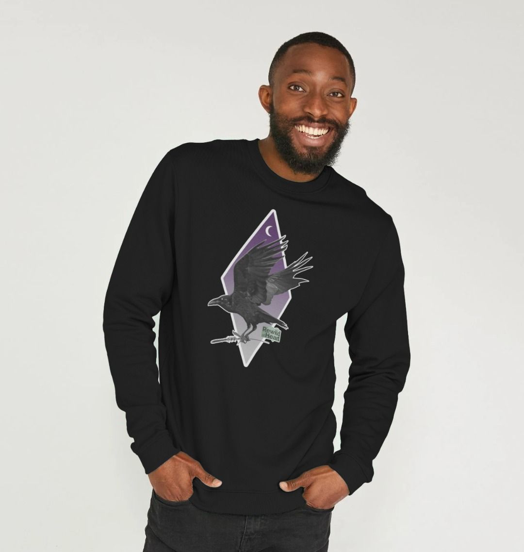 Raven Moon Crescent Men's Sweater