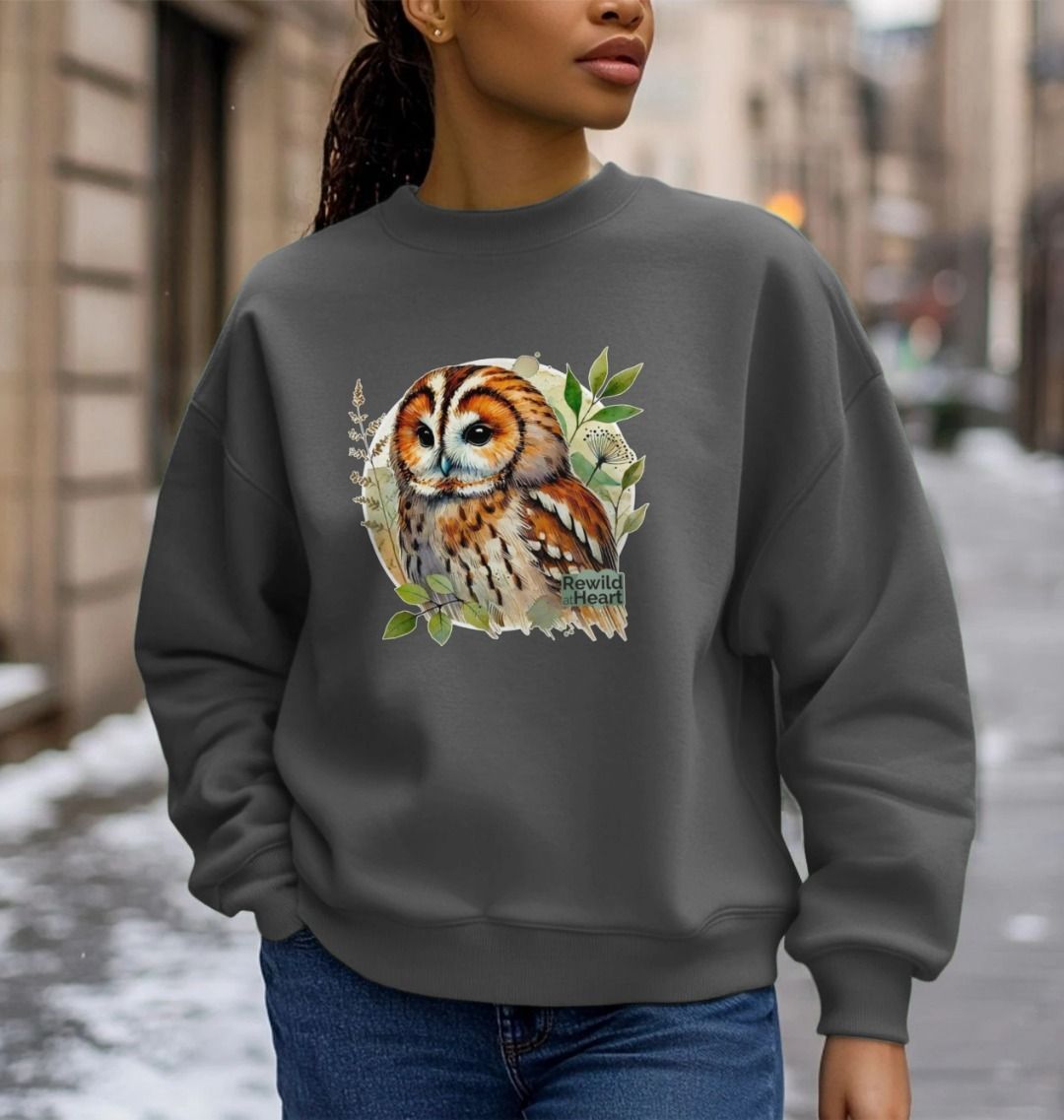 Tawny Owl Forest Women's Oversized Jumper