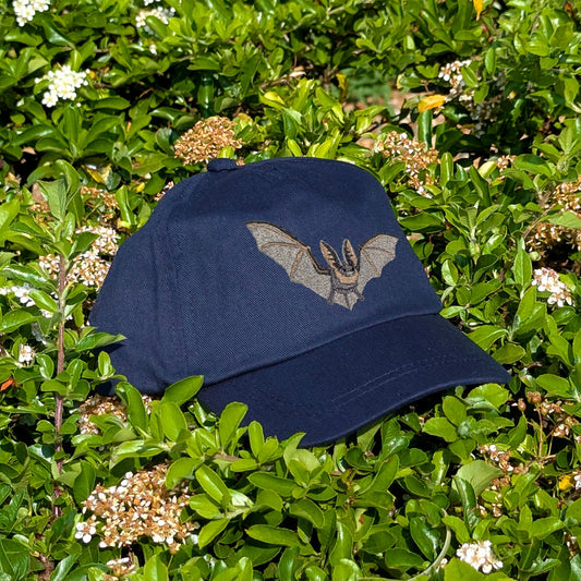 Grey Long-Eared Bat Embroidered Baby/Toddler Cap (up to 5 years)