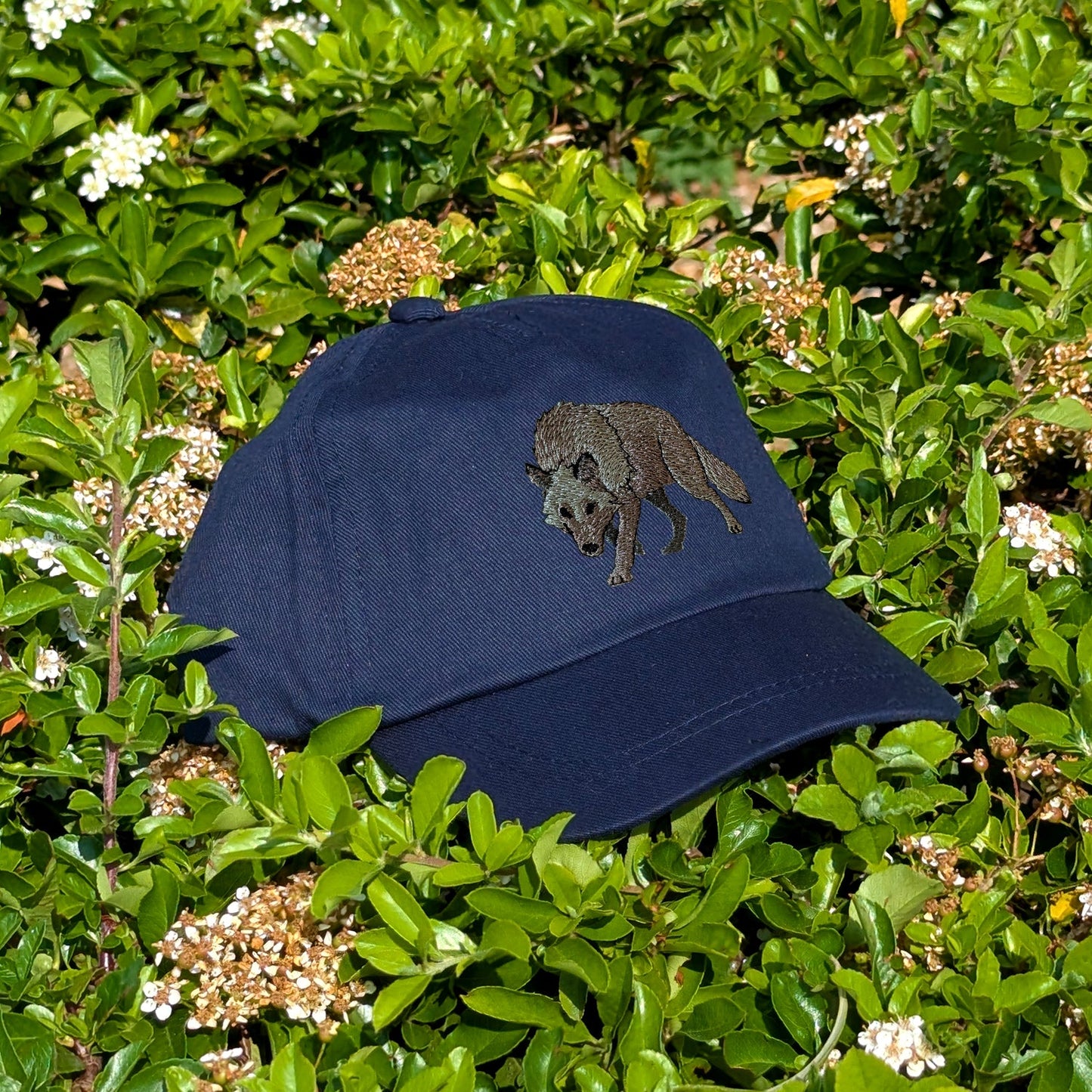 Grey Wolf Embroidered Baby/Toddler Cap (up to 5 years)