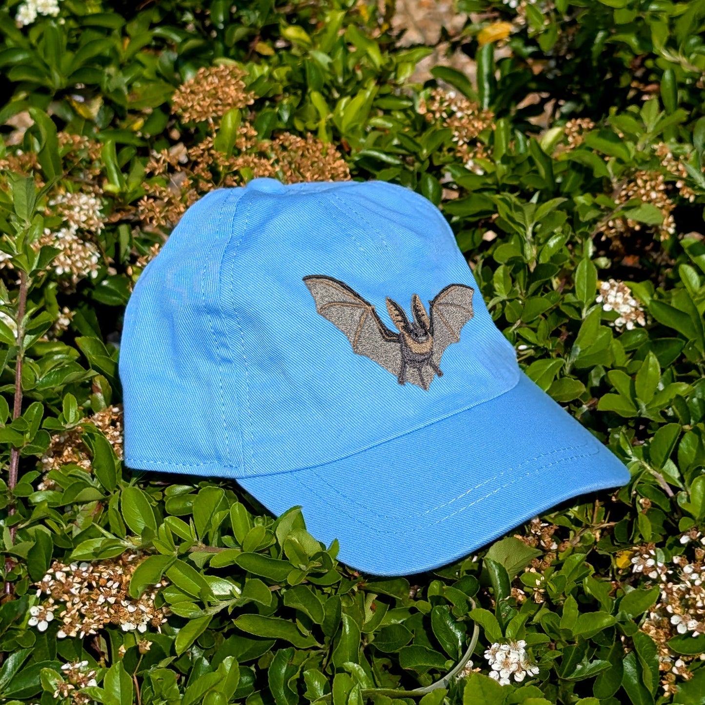 Grey Long-Eared Bat Embroidered Baby/Toddler Cap (up to 5 years)