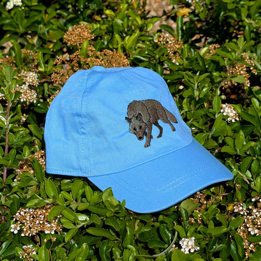 Grey Wolf Embroidered Baby/Toddler Cap (up to 5 years)