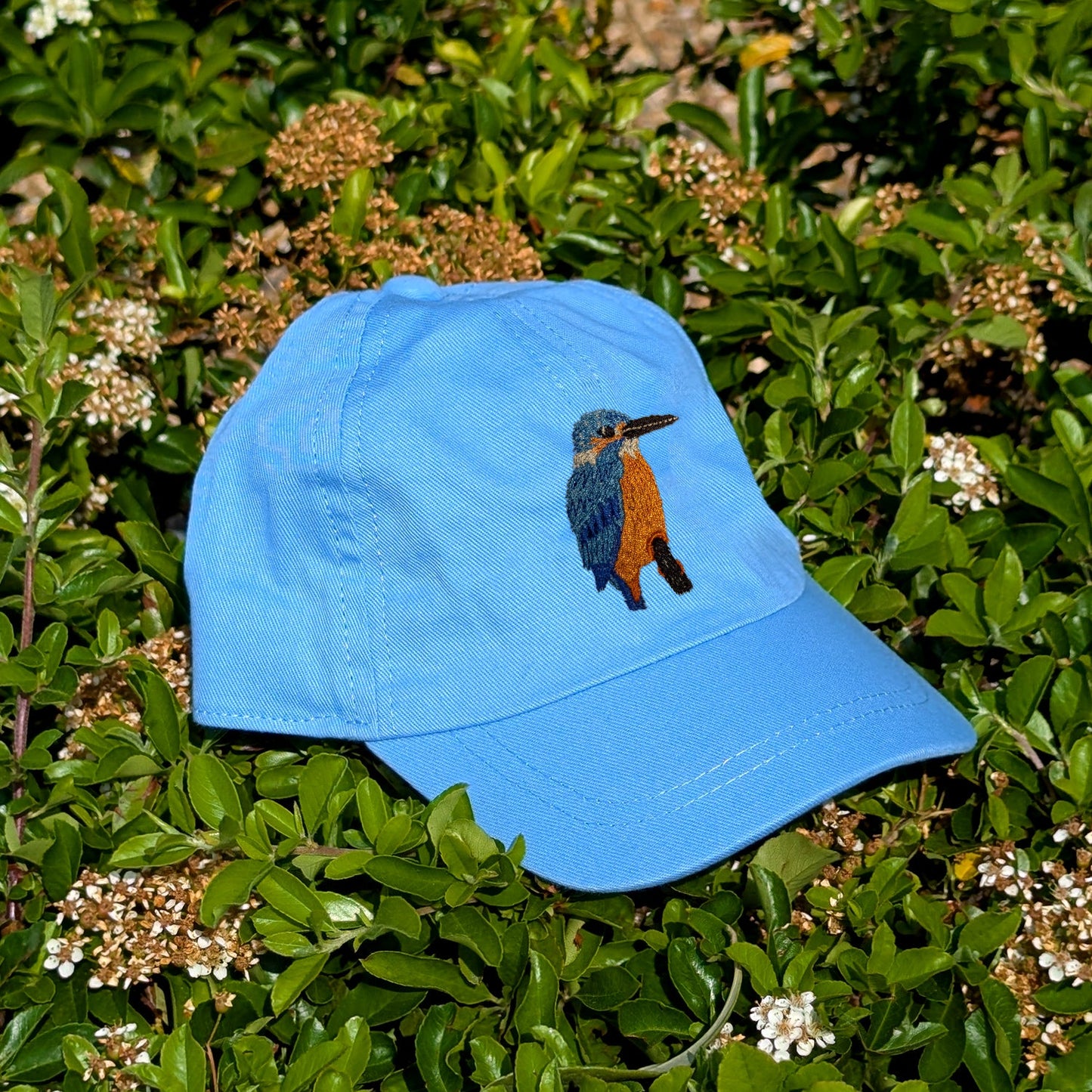 Kingfisher Embroidered Baby/Toddler Cap (up to 5 years)