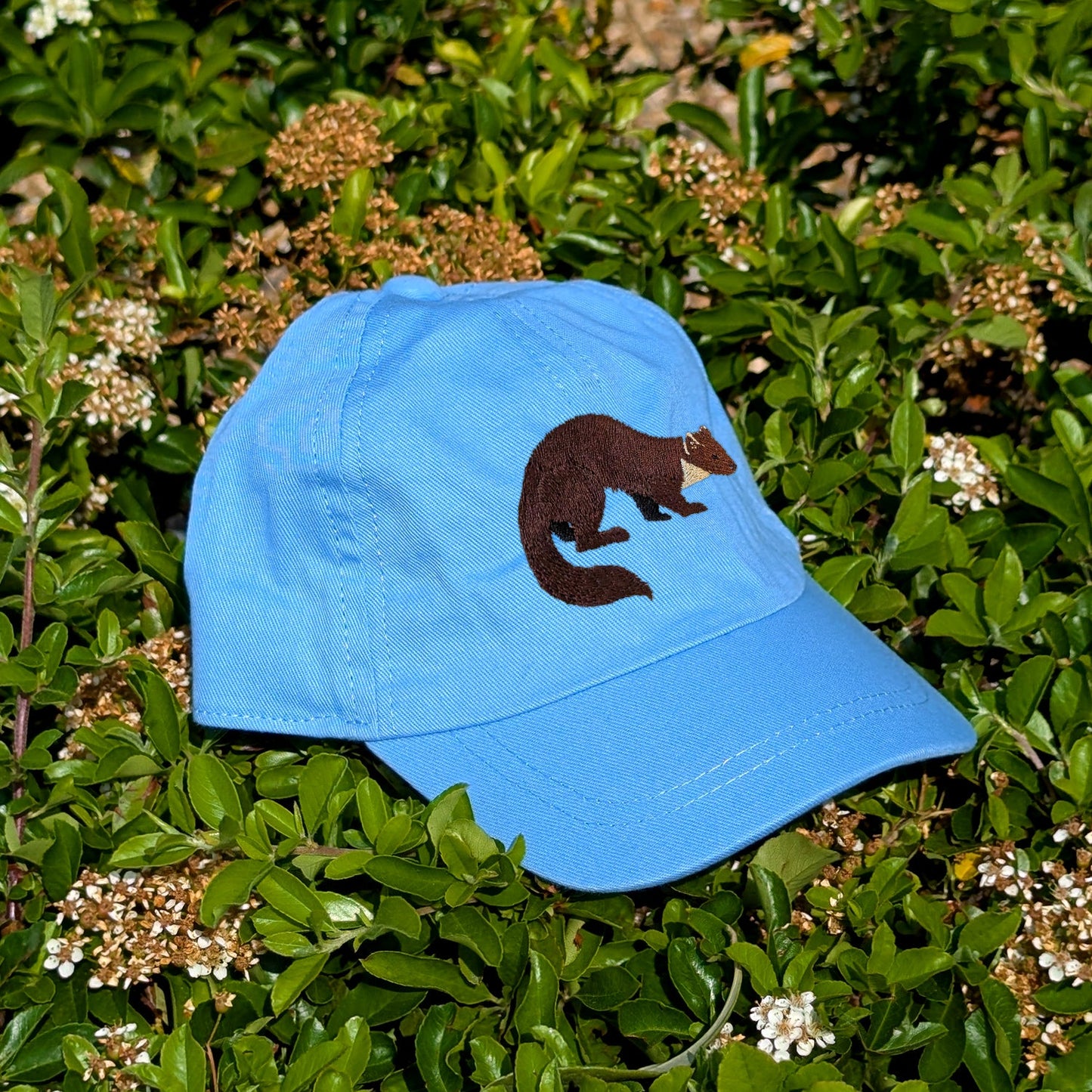 Pine Marten Embroidered Baby/Toddler Cap (up to 5 years)