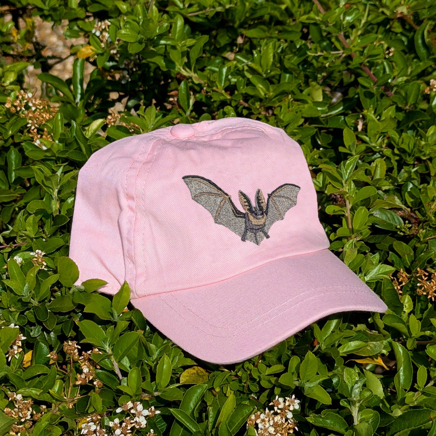 Grey Long-Eared Bat Embroidered Baby/Toddler Cap (up to 5 years)