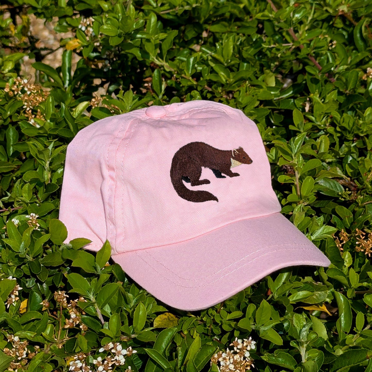 Pine Marten Embroidered Baby/Toddler Cap (up to 5 years)