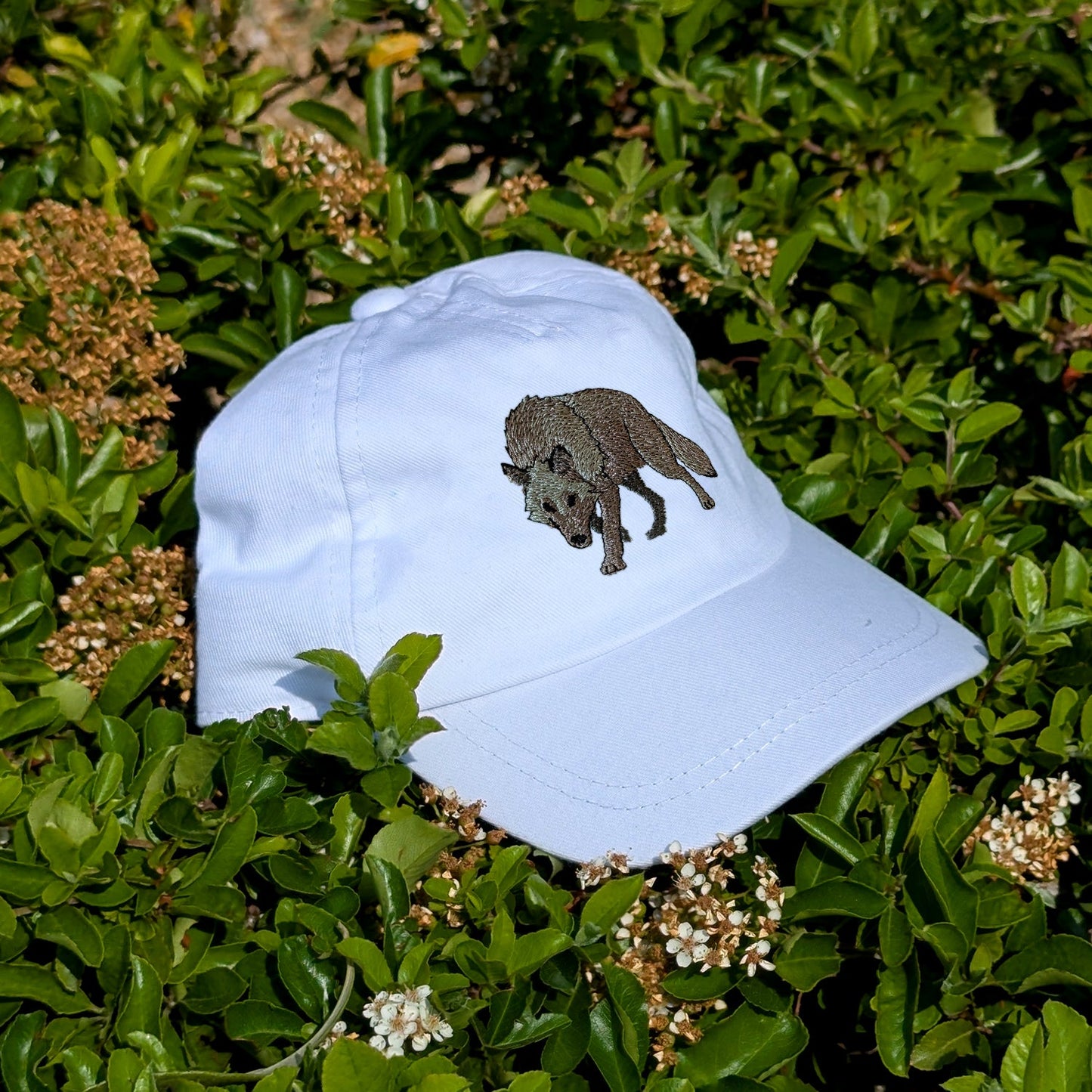 Grey Wolf Embroidered Baby/Toddler Cap (up to 5 years)