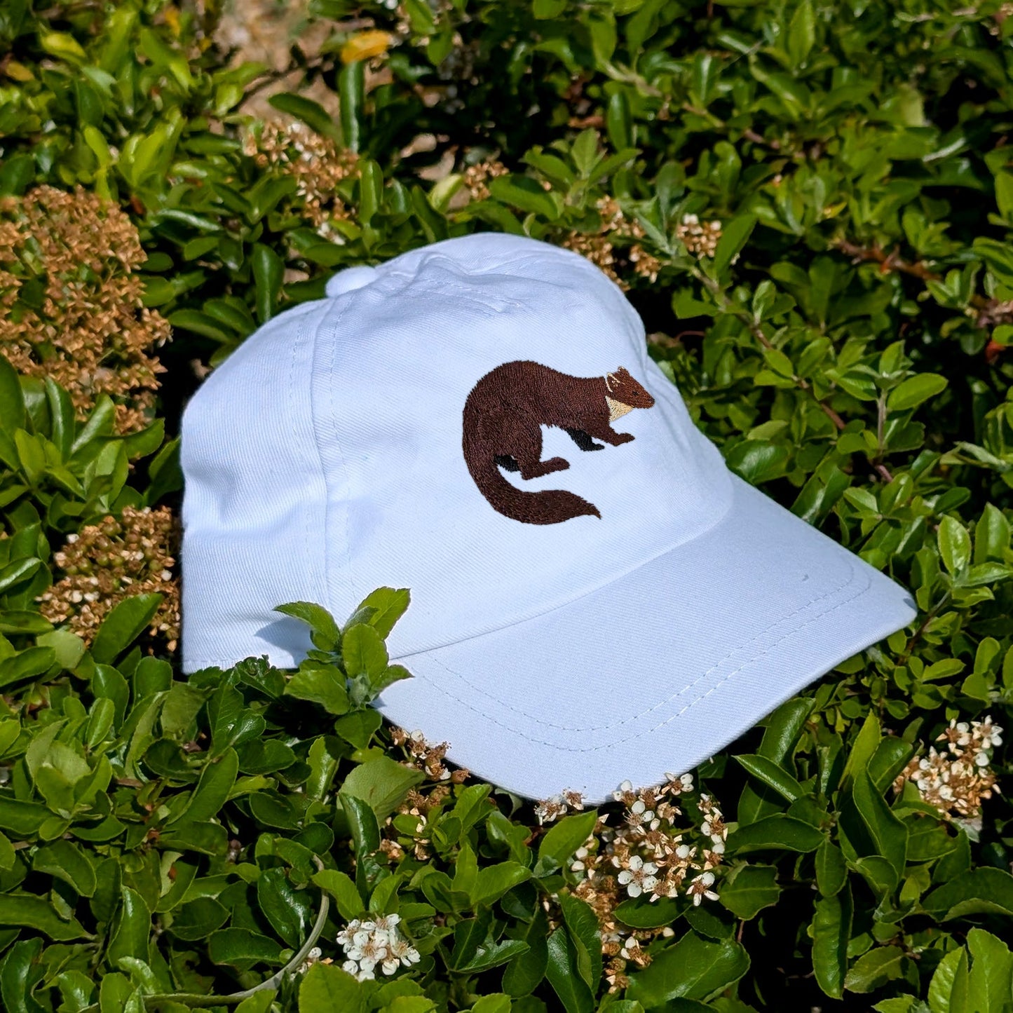 Pine Marten Embroidered Baby/Toddler Cap (up to 5 years)