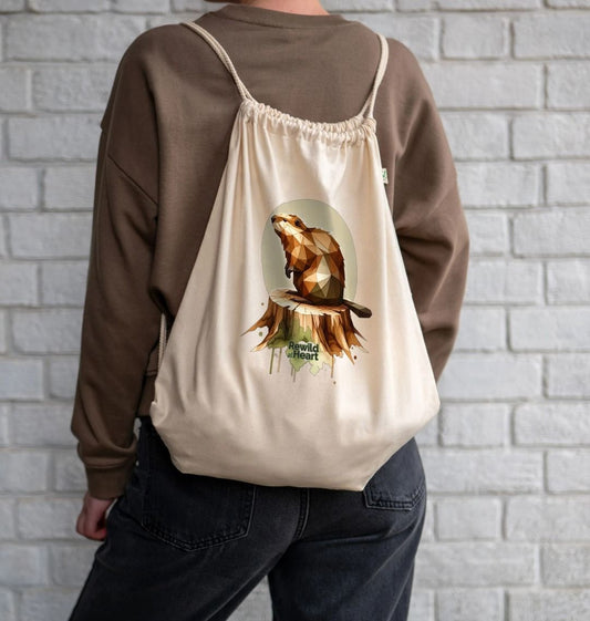 Busy Beaver | Drawstring Bag