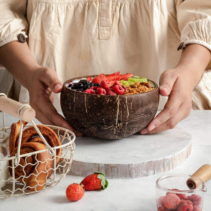 Double Coconut Bowl and Spoon Set